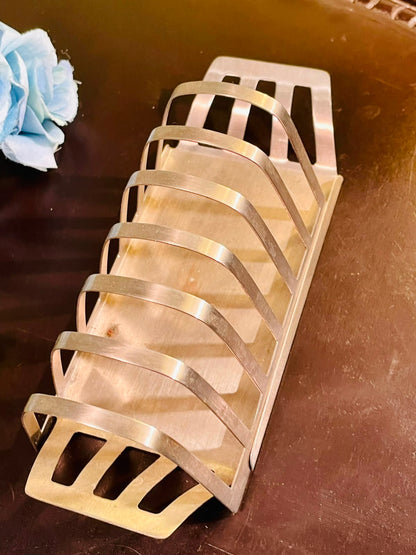 Silver-Tone Metal Toast Rack Approx. 18cm