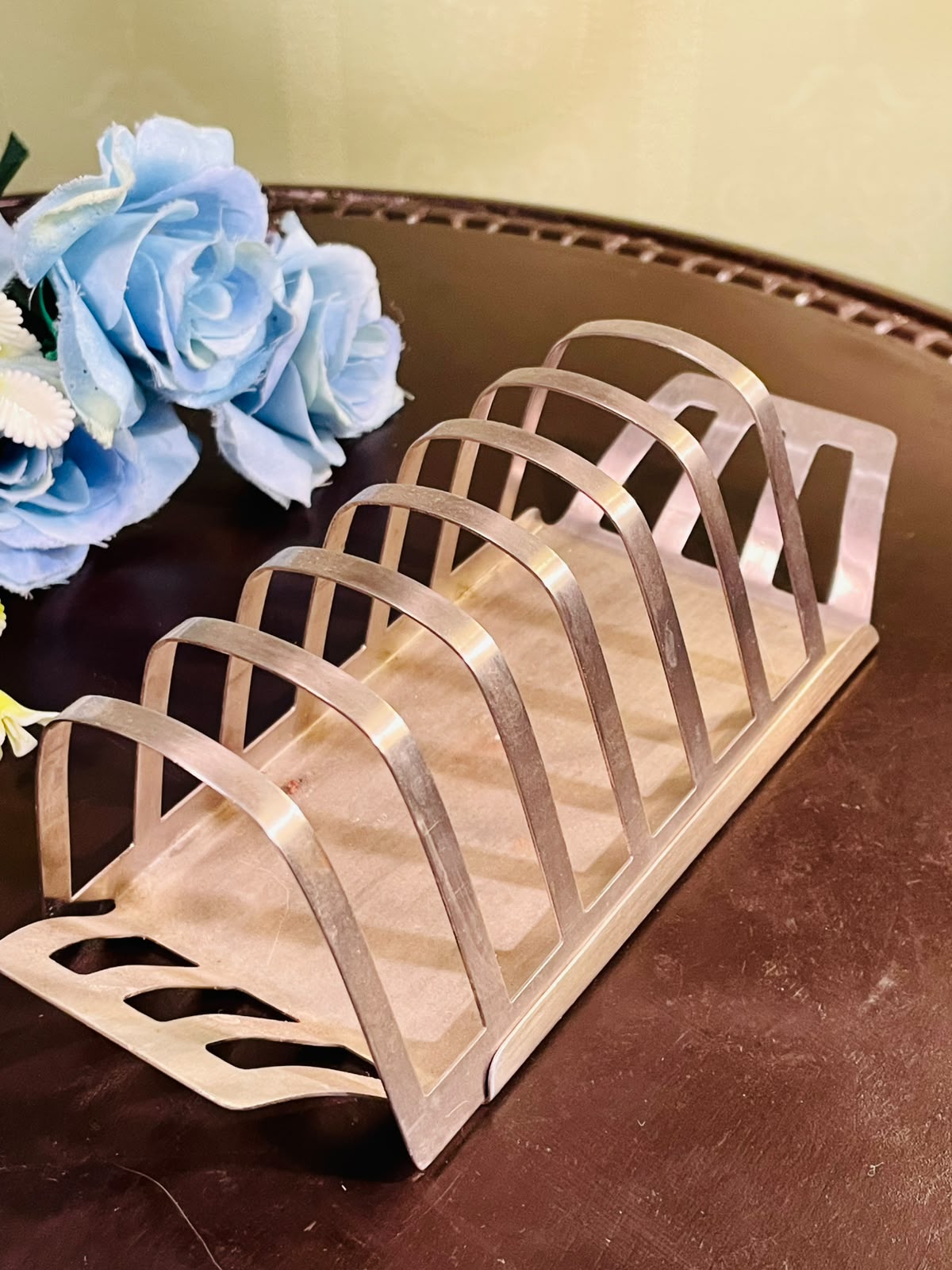 Silver-Tone Metal Toast Rack Approx. 18cm