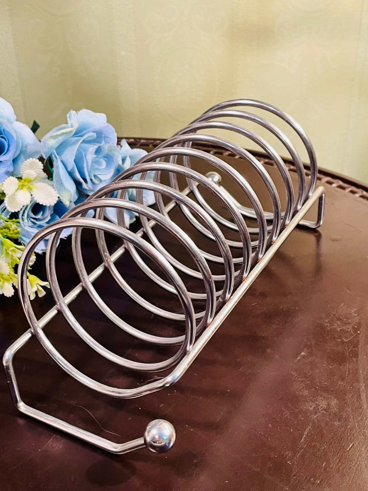 Silver-Tone Circular Toast Rack Approx. 22cm