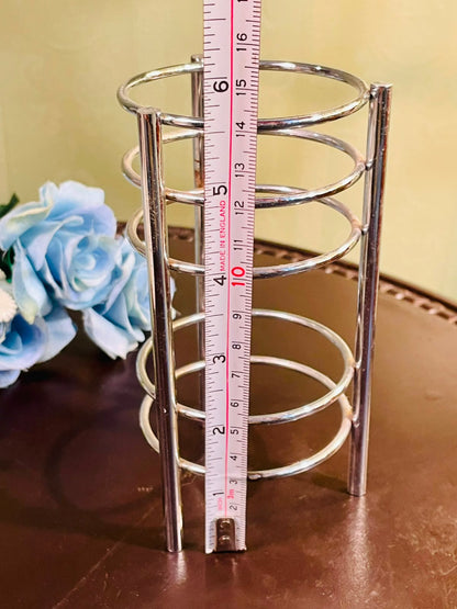 Silver-Tone Circular Bottle Holder Approx. 16cm