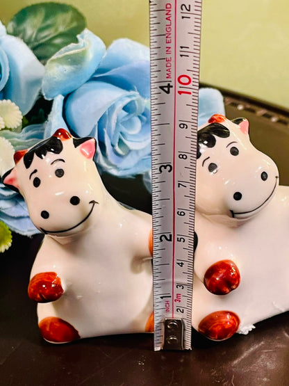 Mallorca Cow Ceramic Salt & Pepper Shakers Set of 2, 4 Inch