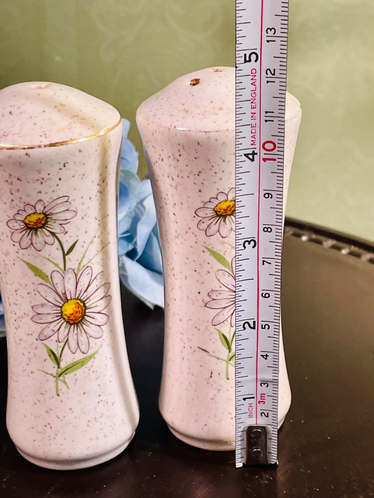 Vintage Daisy Salt & Pepper Shakers Set of 2, 4.5 Inch