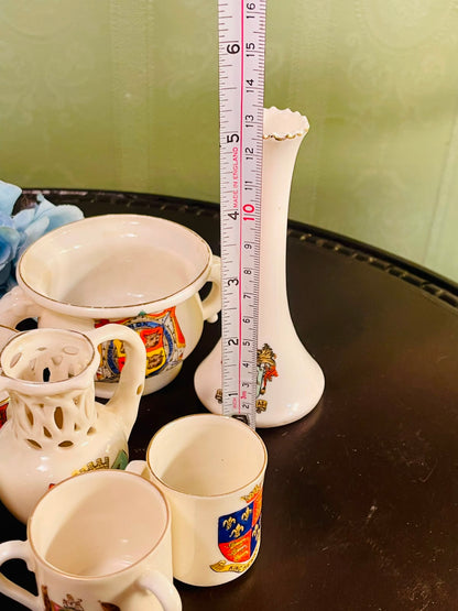The Cornet Ware Crested Ware 8 Piece Decorative Collection