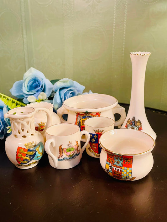 The Cornet Ware Crested Ware 8 Piece Decorative Collection
