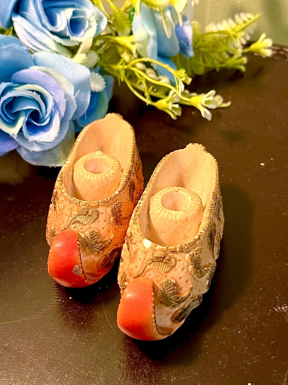 Decorative Shoe Candle Holders 2 Piece Pair 9 cm
