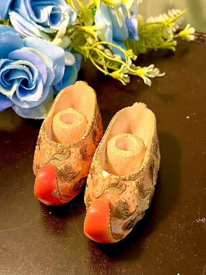 Decorative Shoe Candle Holders 2 Piece Pair 9 cm