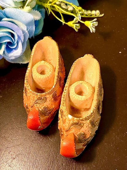 Decorative Shoe Candle Holders 2 Piece Pair 9 cm