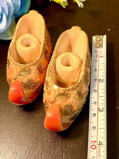 Decorative Shoe Candle Holders 2 Piece Pair 9 cm