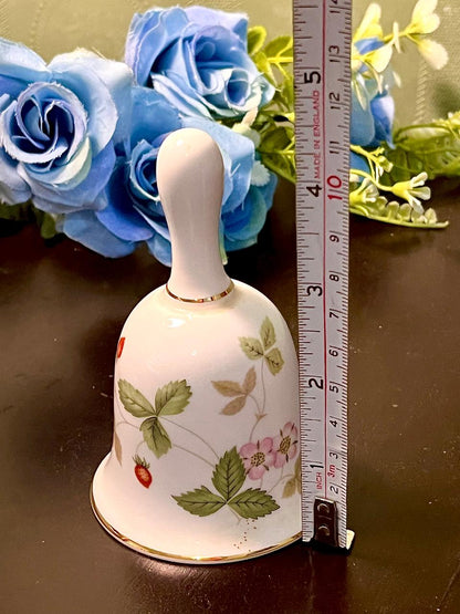 Wedgwood Wild Strawberry Bone China Bell Made in England 10 cm