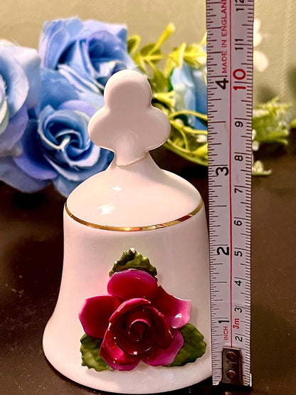 House of Goebel Fine Bone China Red Rose Bell 10 cm