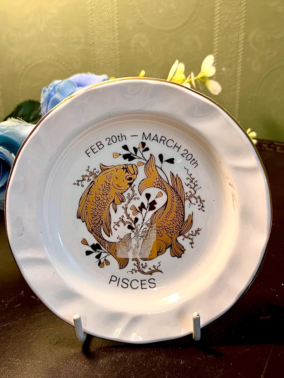 Fenton Pisces English Bone China Decorative Plate 5 Inch