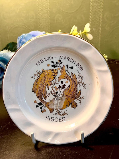 Fenton Pisces English Bone China Decorative Plate 5 Inch