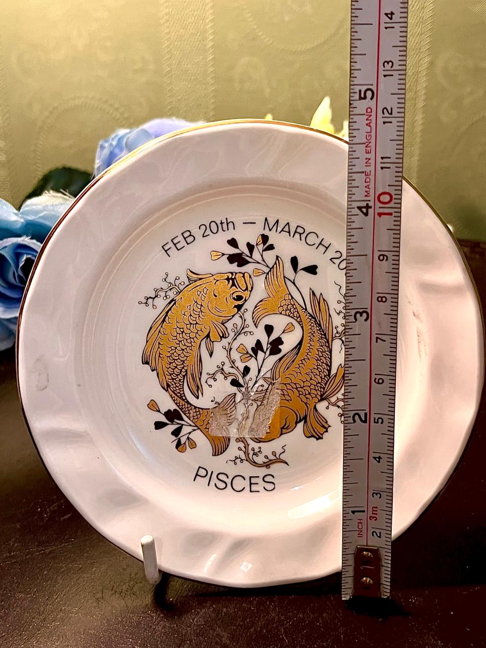 Fenton Pisces English Bone China Decorative Plate 5 Inch