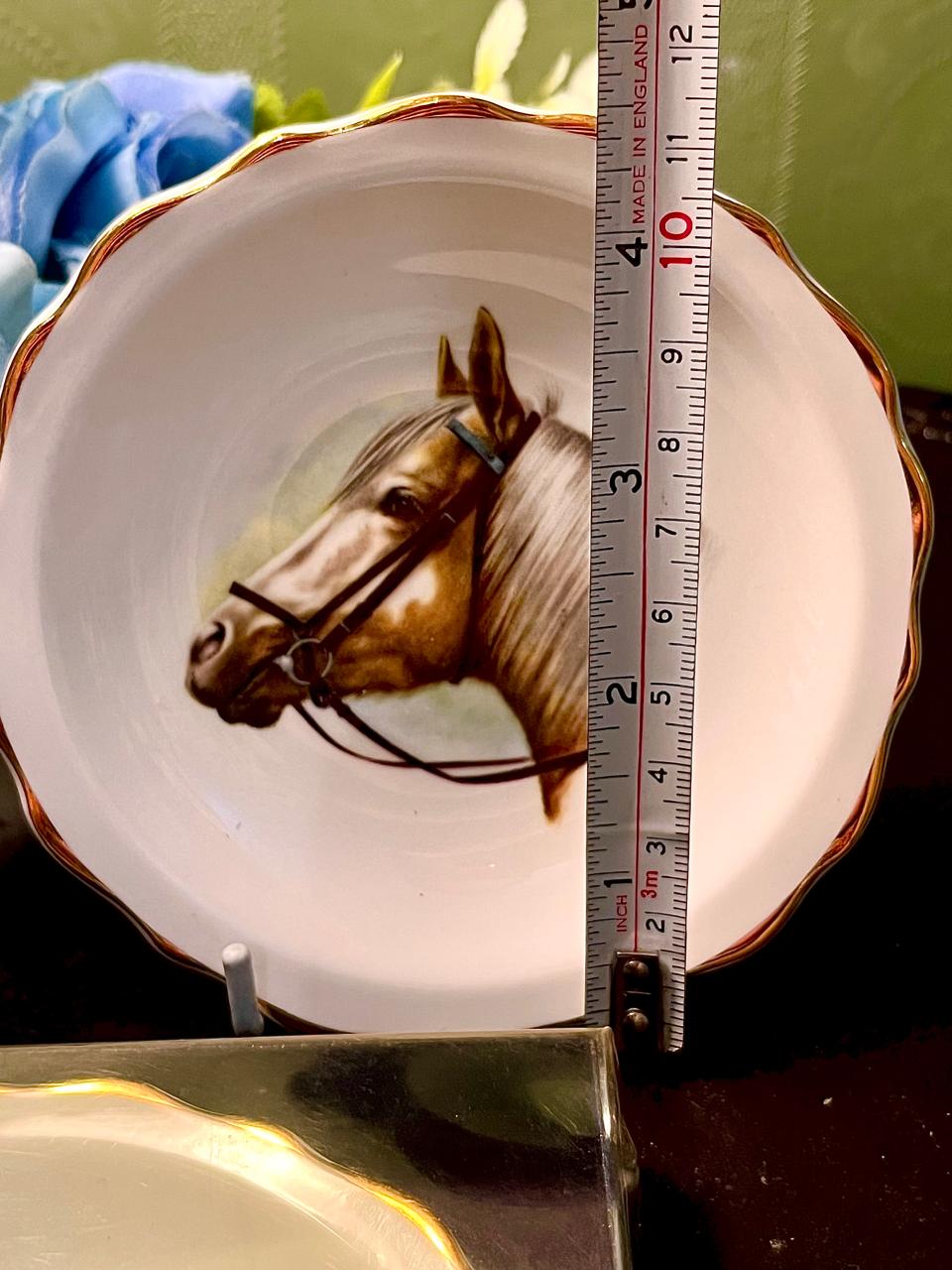 Regency Heritage Horse Fine Bone China Plates Set of 2 4 Inch