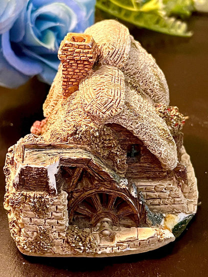 Thatched Watermill Cottage Miniature Figurine 3 Inch