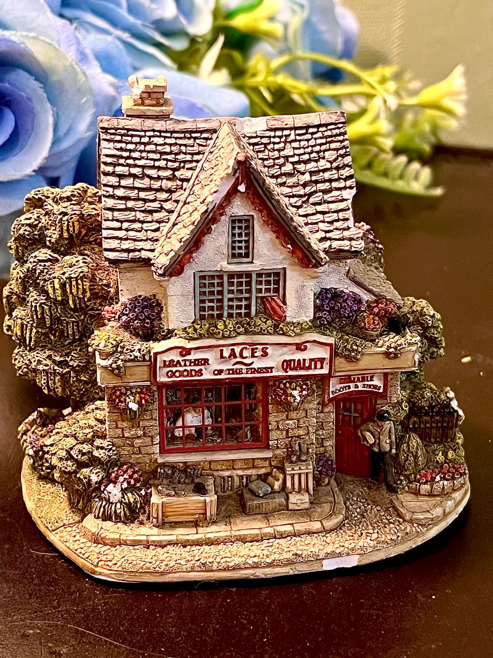Country Shop and Stone Cottage Miniature Figurine 4 Inch