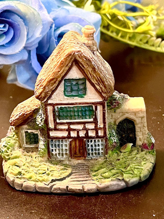 Thatched Tudor Cottage Miniature Home Decor 3 Inch