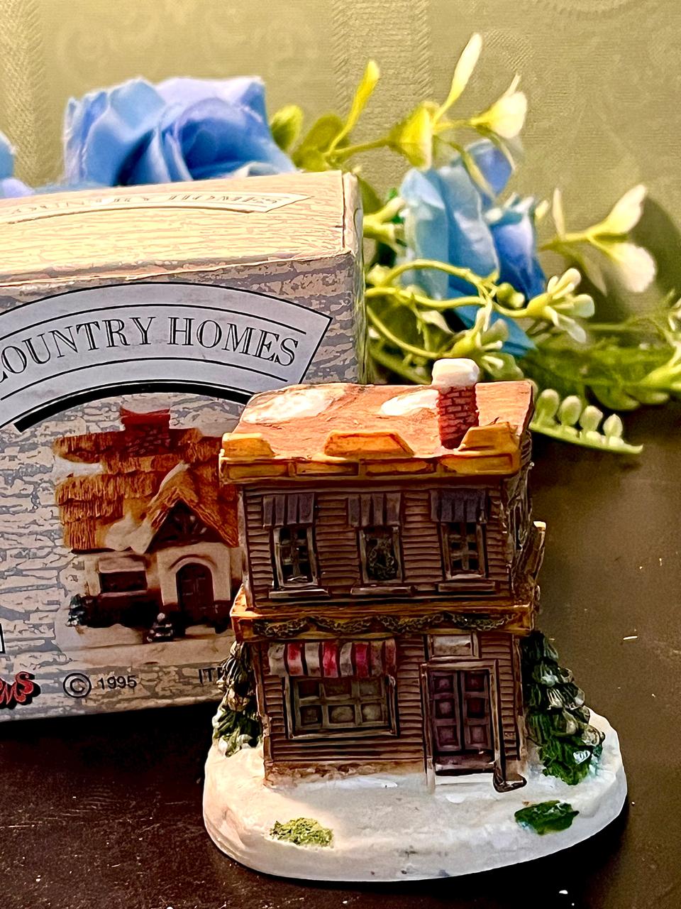 Country Homes Snowy Shop Miniature Decor 3 Inch