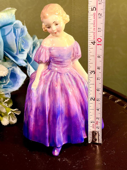 Lady Figurine in Purple Gown 5 Inch Home Decor