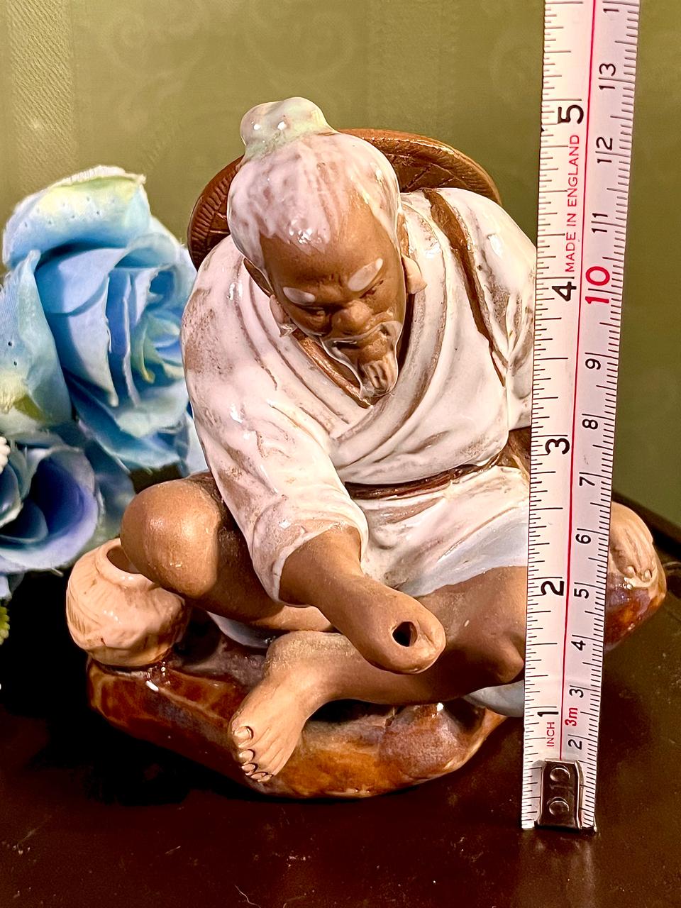Oriental Scholar Porcelain Figurine 5 Inch