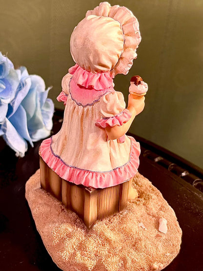Little Girl with Ice Cream Porcelain Figurine 5 Inch