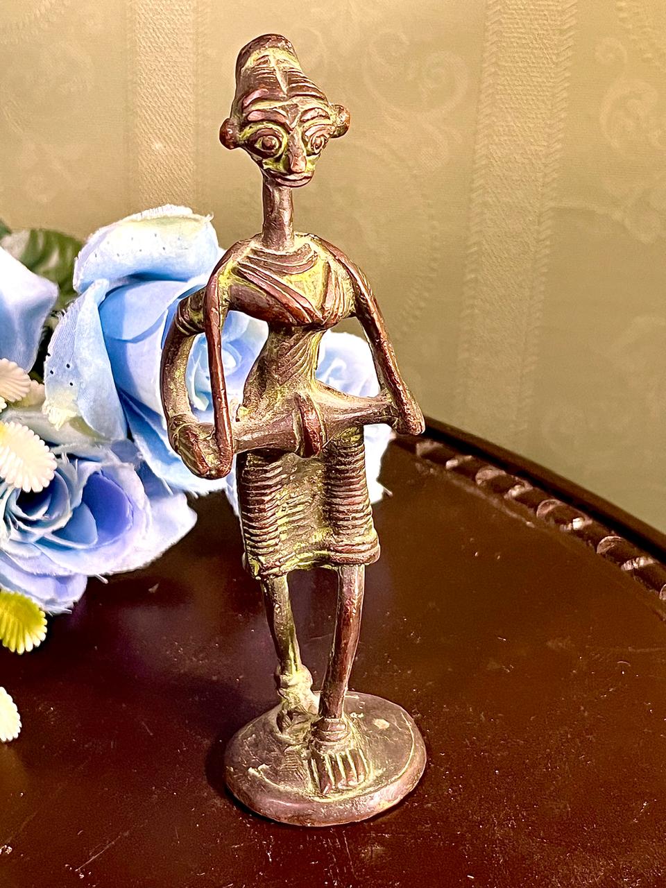 Abstract Musician Figurine Bronze Tone 5.5 Inch