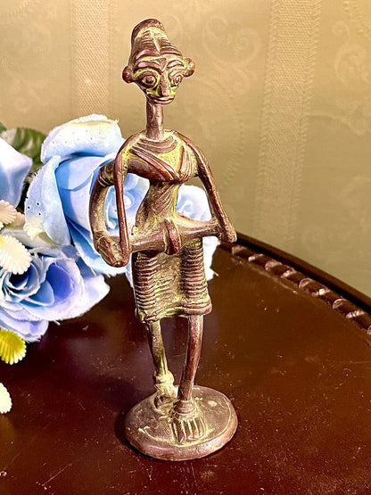 Abstract Musician Figurine Bronze Tone 5.5 Inch