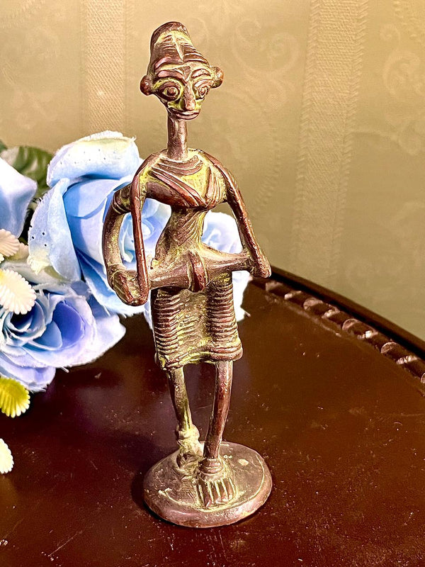 Abstract Musician Figurine Bronze Tone 5.5 Inch