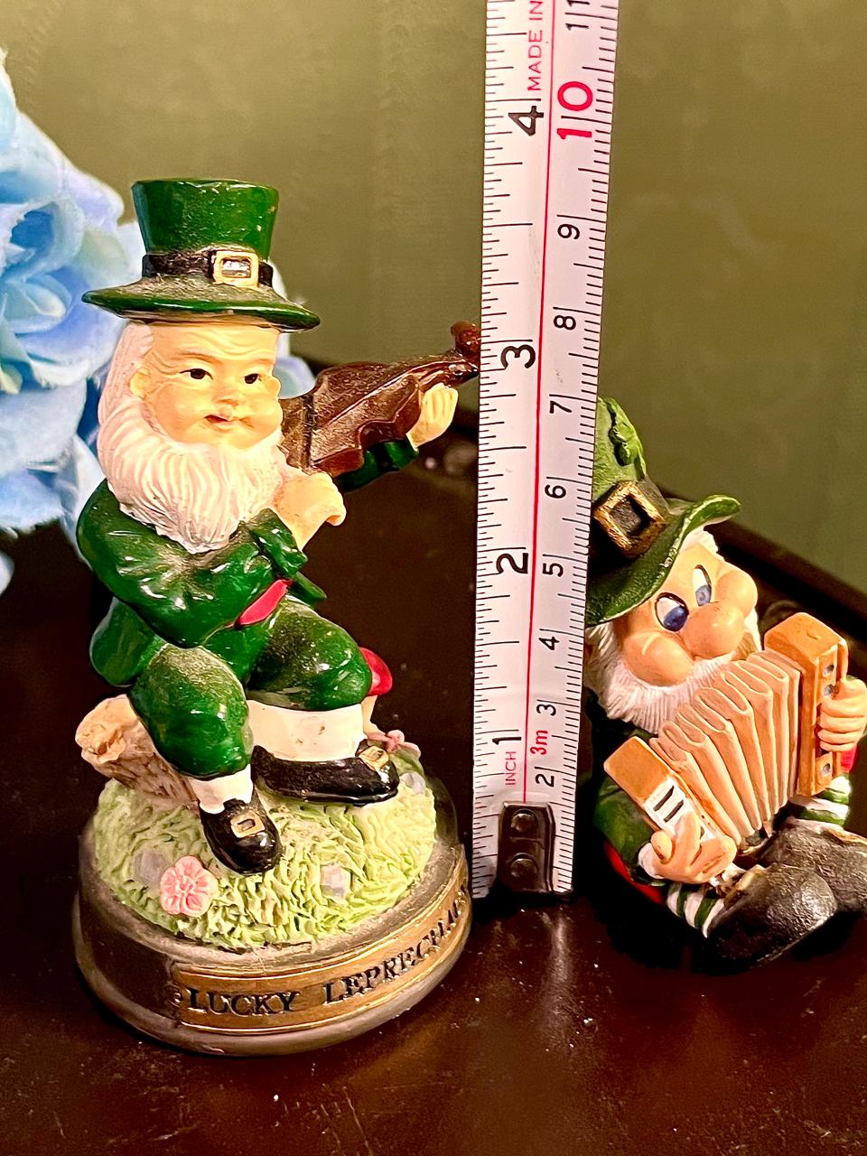 Lucky Leprechaun Musician Figurines Set of 2