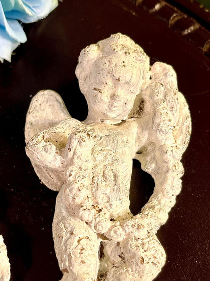 White Cherub Angel Figurines Set of 2, Approx. 5.5 Inches