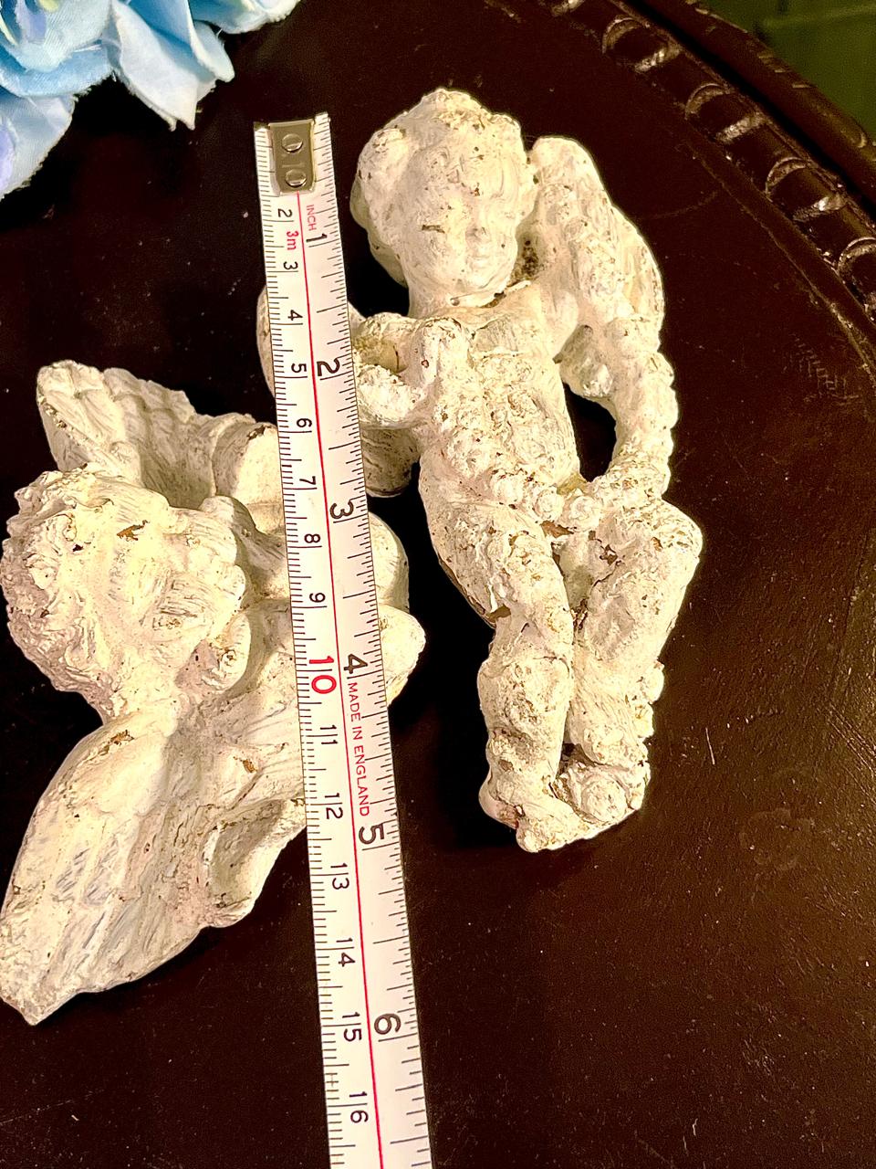White Cherub Angel Figurines Set of 2, Approx. 5.5 Inches