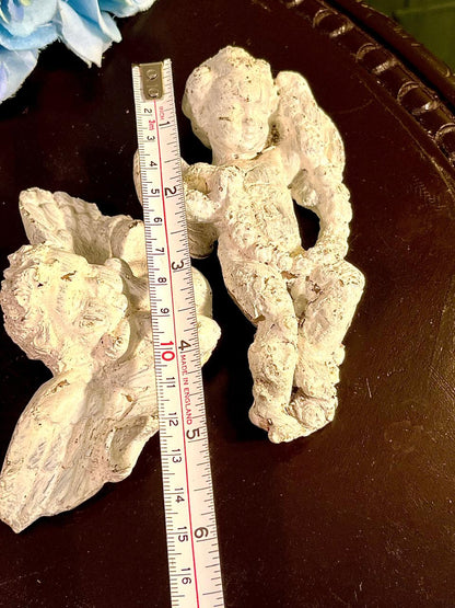 White Cherub Angel Figurines Set of 2, Approx. 5.5 Inches