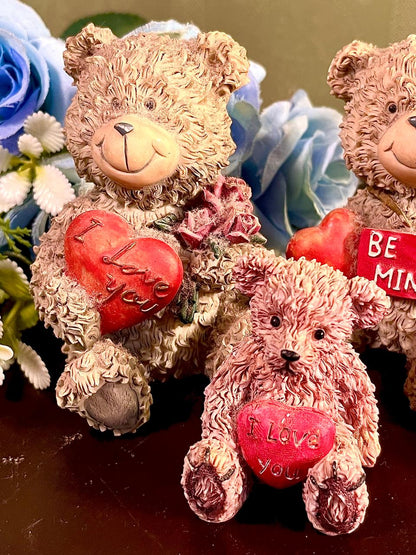 Teddy Bear Love Figurines Set of 3