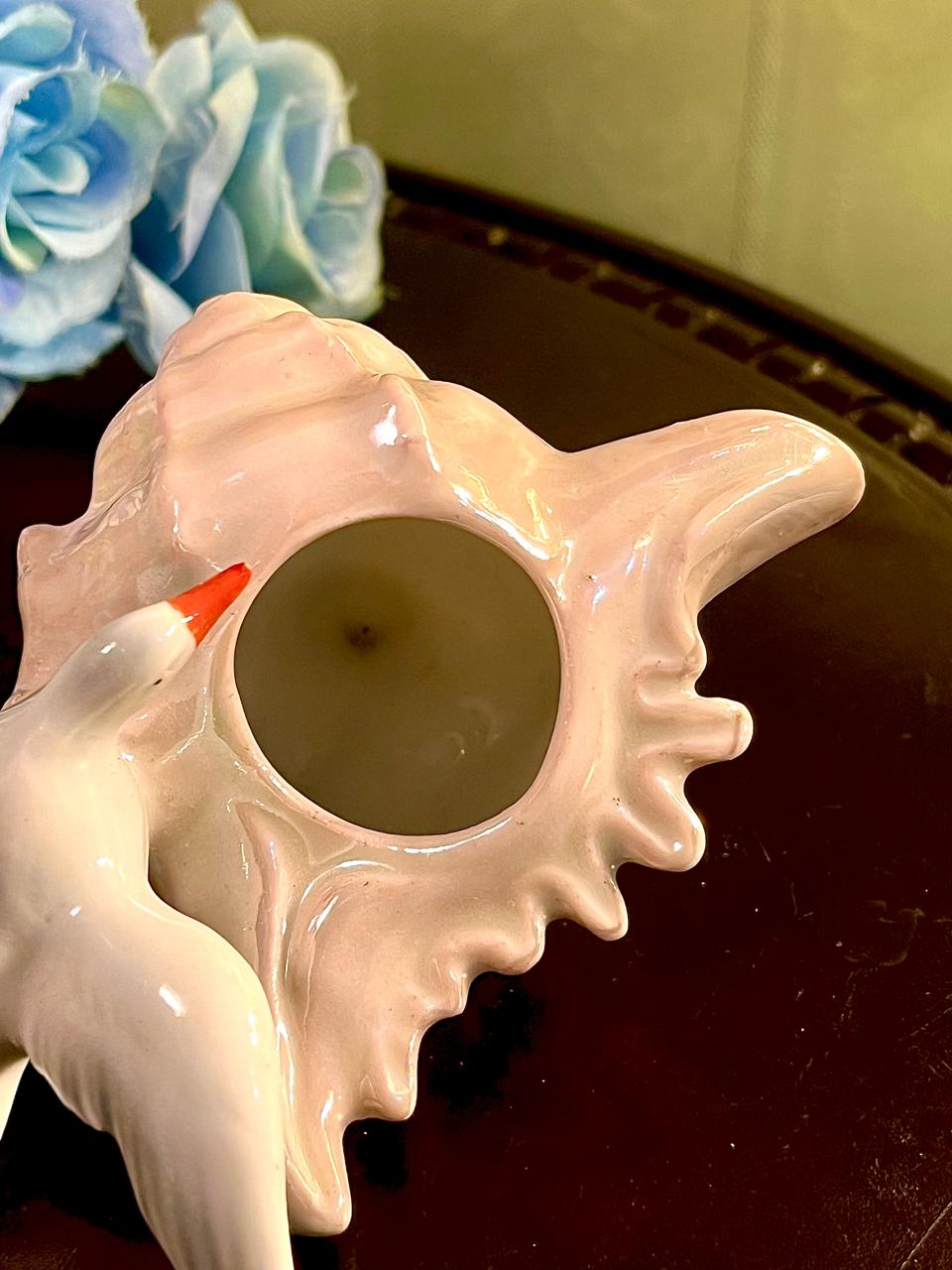 White Flying Bird Ceramic Photo Frame, Approx. 3 Inches