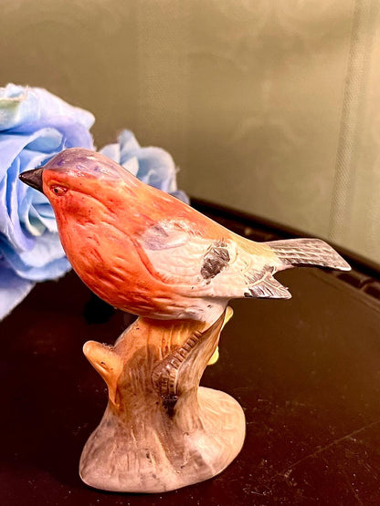 Hand-Painted Robin Bird Ceramic Figurine, Approx. 4 Inches