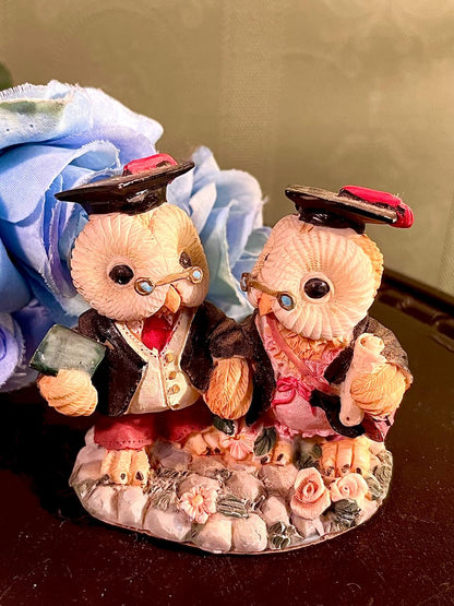 Graduation Owl Figurines Set of 2, Approx. 3.25 Inches