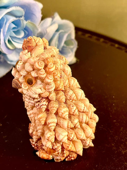 Handcrafted Seashell Lion Figurine, Approx. 3 Inches