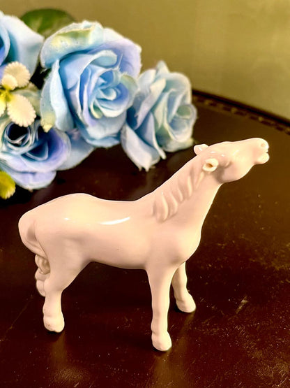 White Horse Figurine with Glossy Finish, Approx. 3.5 Inches