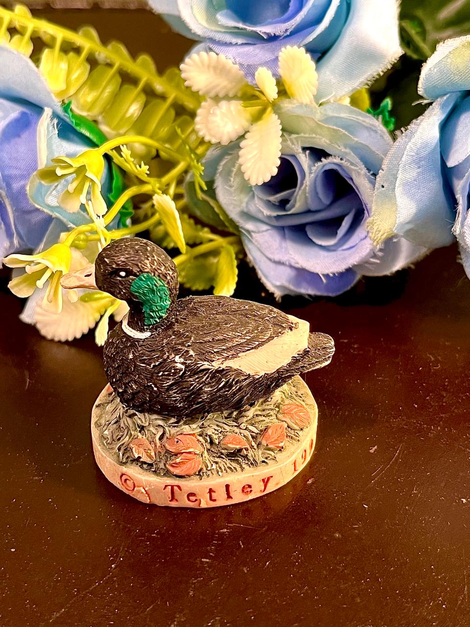 Tetley Duck Miniature Bird Figurine Home Decor 3 INCH