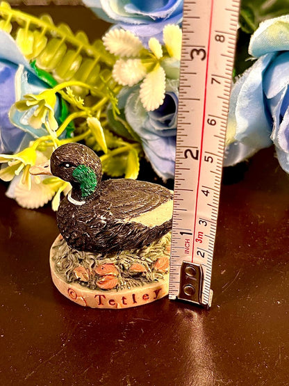 Tetley Duck Miniature Bird Figurine Home Decor 3 INCH