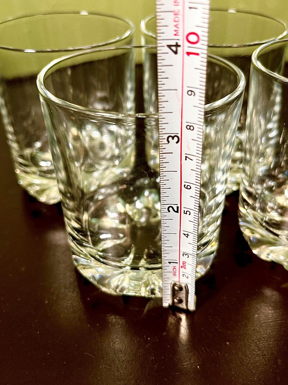 Vintage Crystal Tumblers Glasses Clear Crystal 4 Piece Set 10cm