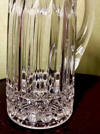 Vintage Clear Crystal Tankard with Handle 23cm