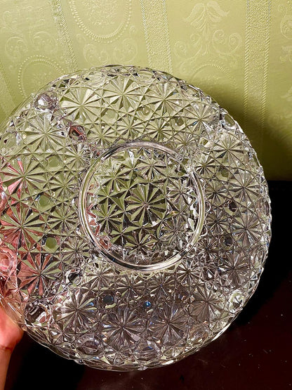 Vintage Crystal Divided Serving Platter Clear Crystal 25cm