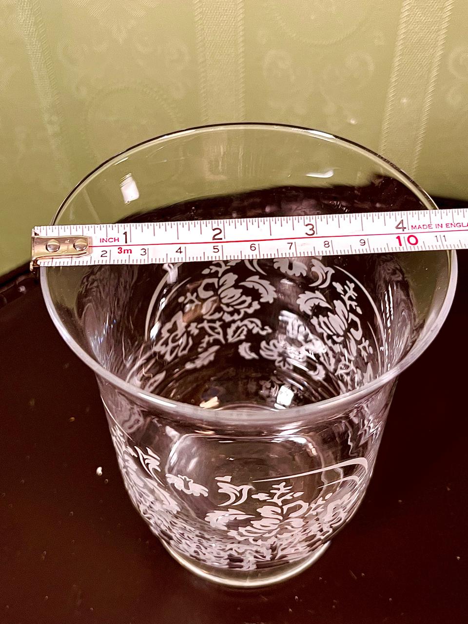 Vintage Crystal Floral Vase Clear Crystal 16cm
