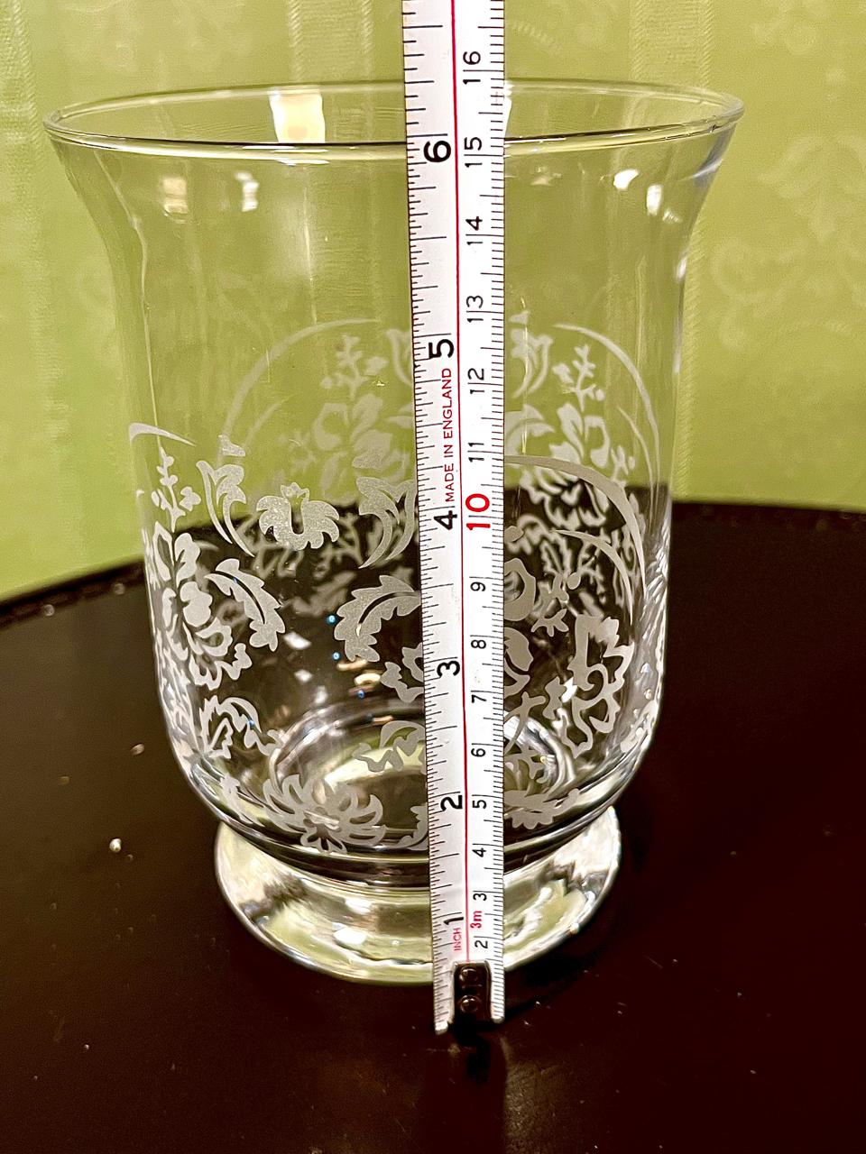 Vintage Crystal Floral Vase Clear Crystal 16cm