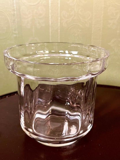 Vintage Crystal Flared Vase Clear Crystal 15cm