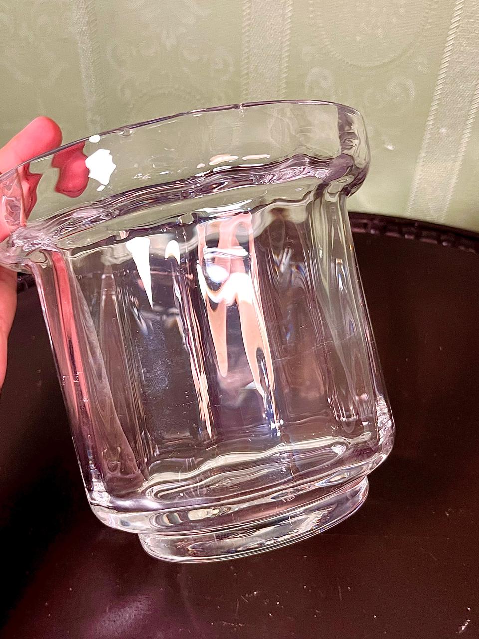 Vintage Crystal Flared Vase Clear Crystal 15cm