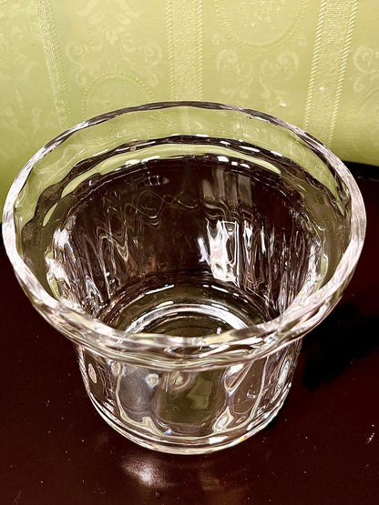 Vintage Crystal Flared Vase Clear Crystal 15cm