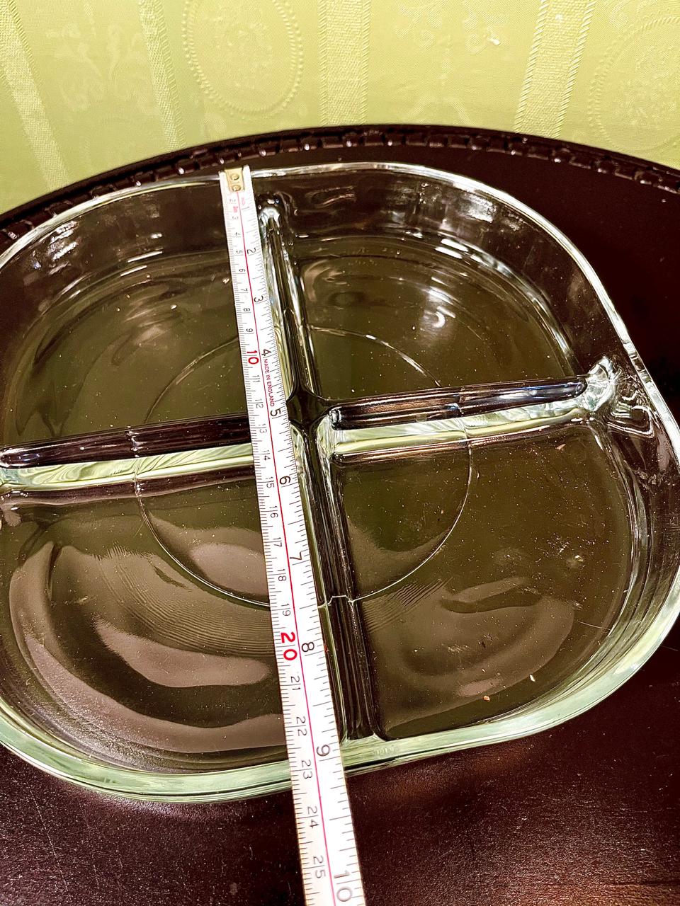 Vintage Crystal 4-Section Serving Platter Clear Crystal 24cm