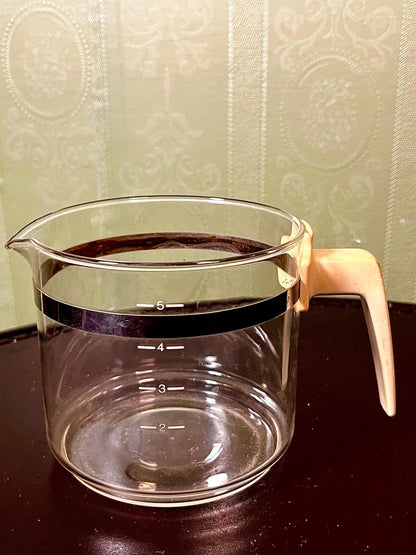 Vintage Crystal Coffee Carafe with Cream Handle 13cm